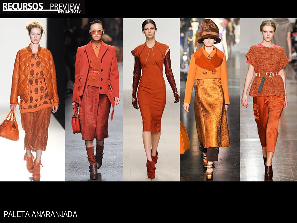 Vestidos en los tonos de la paleta anaranjada
